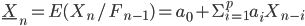 \underline{X}_n = E(X_n / F_{n-1}) = a_0 + \Sigma_{i=1}^{p} a_i X_{n-i}